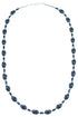 Southwest Hematite Genuine Sterling Silver Bead Necklace RX114377